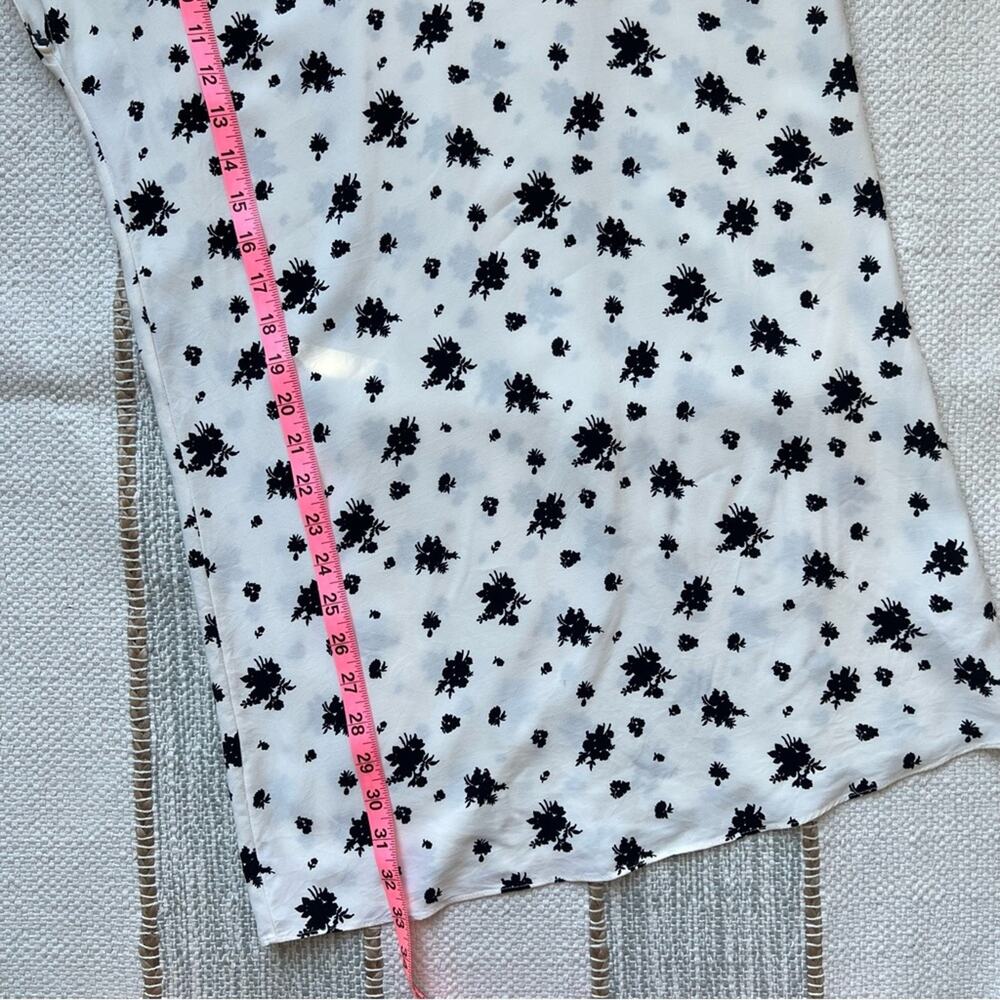& Other Stories White Black Floral Short Sleeve Mini Dress Women’s Size 4 - Picture 6 of 9